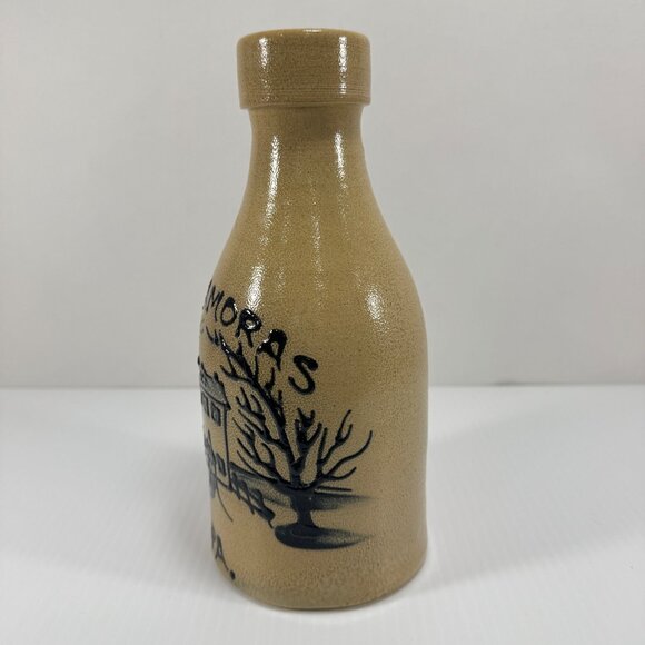 Vintage Maple City Pottery Jug Matamoras PA  Salt Glaze Blue - Picture 2 of 6